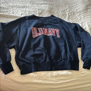 Old Navy Dark Blue Crewneck with Red Accents